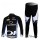 Orbea Pro Team Fahrradbekleidung Set Langarmtrikot+Lange Radhose Schwarz blau NNSX1