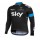 2016 SKY Fahrradbekleidung Radtrikot Langarm vliezen Schwarz blau NH3AK