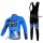 Saxo Bank Sungard Pro Team Fahrradbekleidung Set Langarmtrikot+Lange Trägerhose blau Schwarz ZXZSJ
