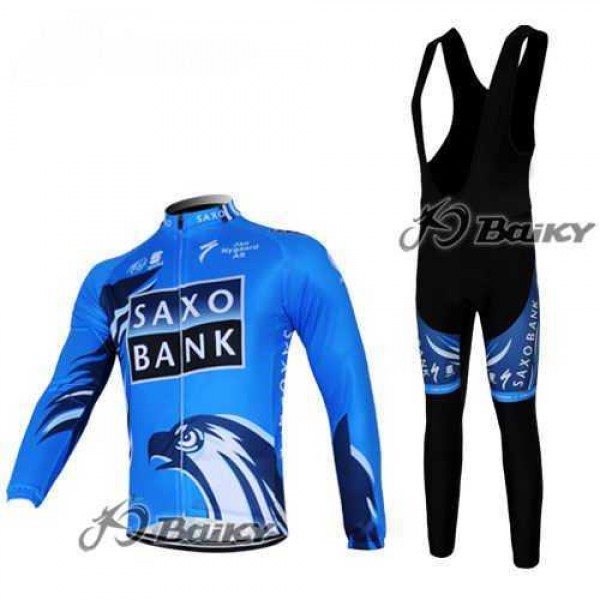 Saxo Bank Sungard Pro Team Fahrradbekleidung Set Langarmtrikot+Lange Trägerhose blau Schwarz ZXZSJ Saxo Bank Sungard Pro Team Fahrradbekleidung Set Langarmtrikot+Lange Trägerhose blau Schwarz ZXZSJ