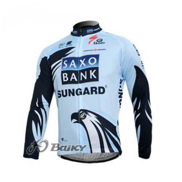 Saxo Bank Sungard Pro Team Radtrikot Langarm weiß Schwarz MD2OT Saxo Bank Sungard Pro Team Radtrikot Langarm weiß Schwarz MD2OT