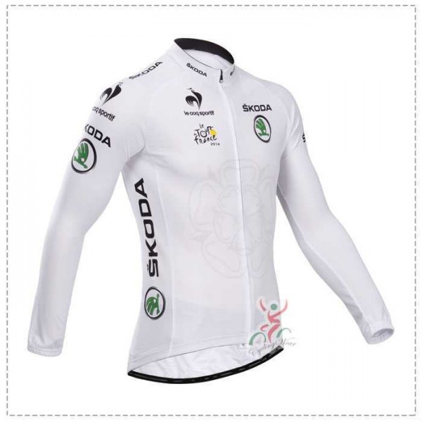 Tour de France le coq sportif 2014 Fahrradbekleidung Radtrikot Langarm weiß XWOUC Tour de France le coq sportif 2014 Fahrradbekleidung Radtrikot Langarm weiß XWOUC