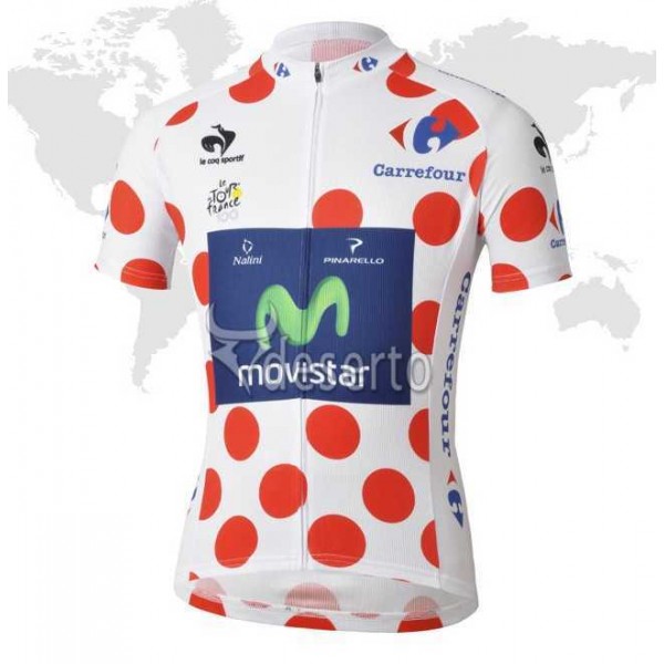 Movistar Tour de France Dot-achtige Fahrradtrikot Radsport MONJ9 Movistar Tour de France Dot-achtige Fahrradtrikot Radsport MONJ9