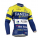 2014 FANTINI Fahrradbekleidung Radtrikot Langarm blau gelb weiß LF6PJ